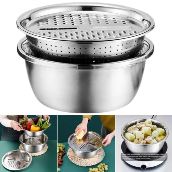 3 in 1 stainless steel vegetable cutter for fruits vegetables