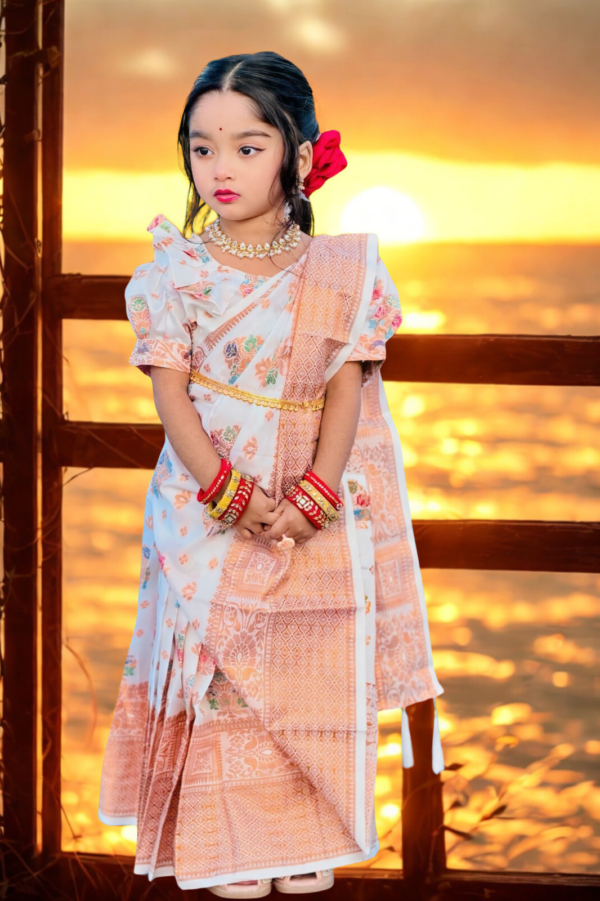 বেবি রেডি টু ওয়্যার শাড়ি সেট (baby ready to wear saree set)