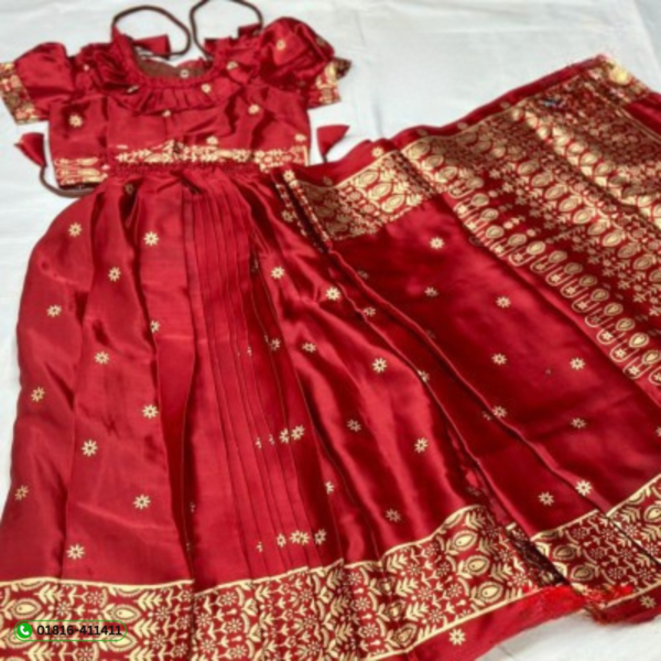 বেবি রেডি টু ওয়্যার শাড়ি সেট (baby ready to wear saree set)