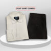 premium shirt & pant combo (formal / casual) (white & black)