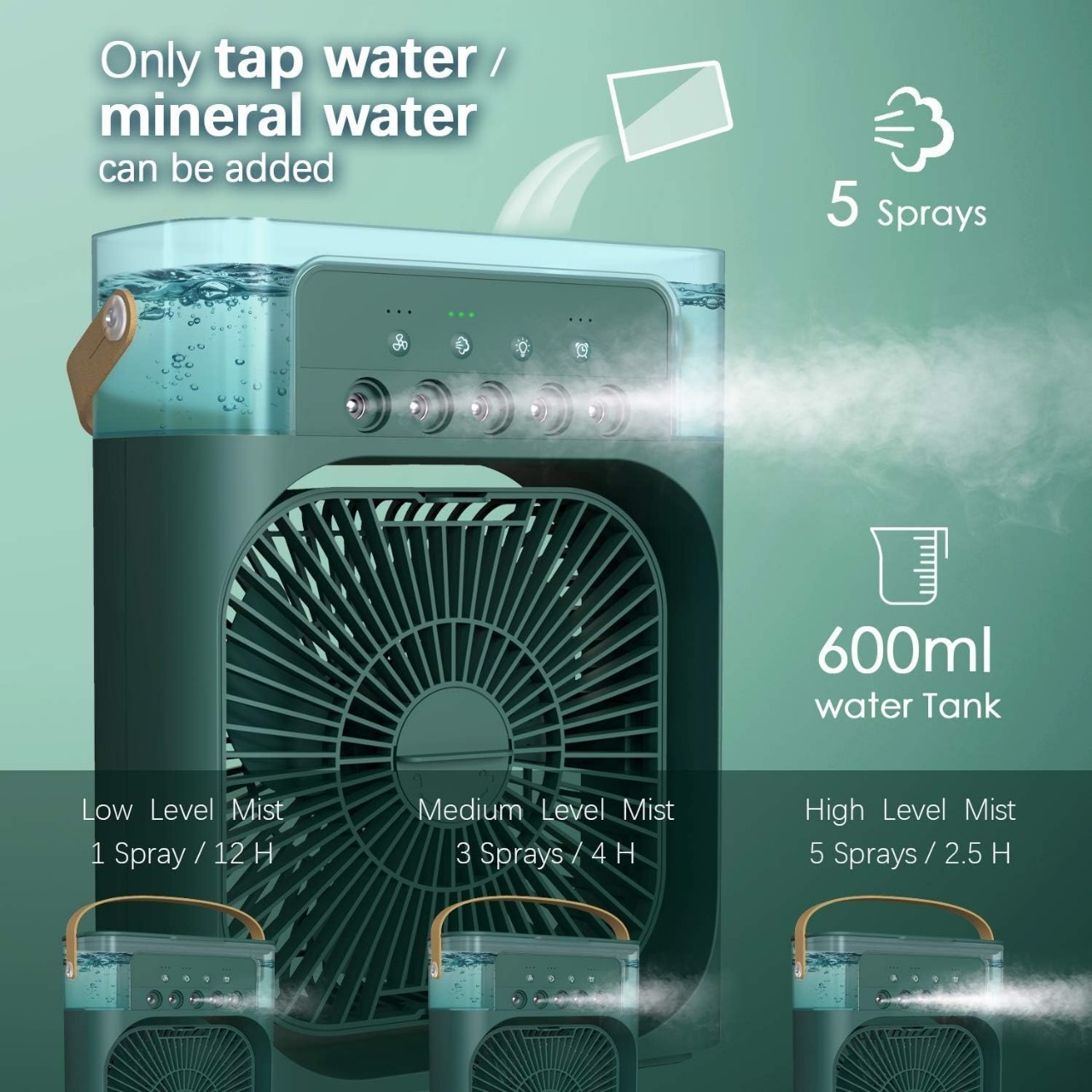 air cooling usb fan with led night light water fan 3 in 1 air cooling usb fan with led night light water fan 3 in 1