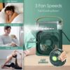 air cooling usb fan with led night light water fan 3 in 1