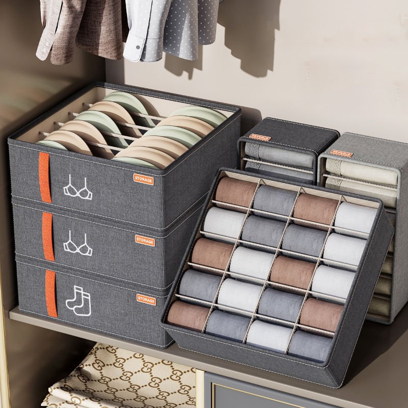 Underwear drawer organizer for socks and bras