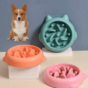 Slow feeder dog bowl for healthy eating