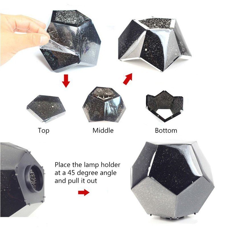 Starry sky projector lamp adjustable parts and positions